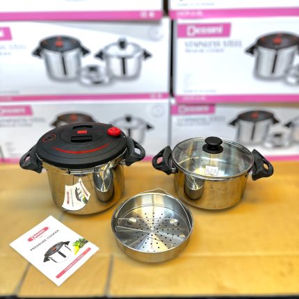 Dessini 2-in-1 Pressure Cooker with Steamer – Italy Lot