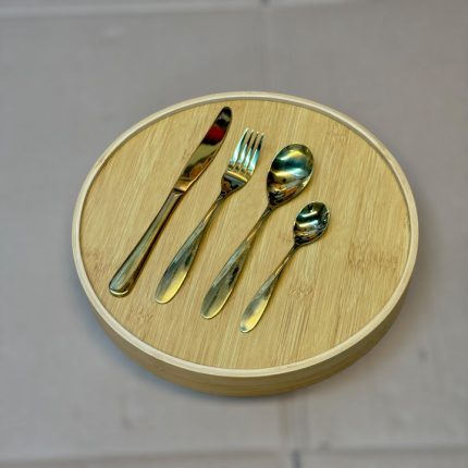 German Lot Imported Arshia 24 Piece New Golden Cutlery Set 1