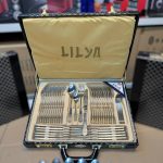 Lot Imported 48 Pieces – 12 Person Luxury Cutlery Set – Leather Case 3