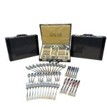 Lot Imported 48 Pieces – 12 Person Luxury Cutlery Set – Leather Case 21
