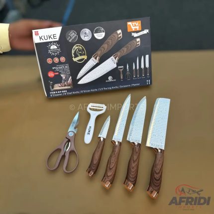 Kuke 6 Piece Knives Set with Stand Stainless Steel