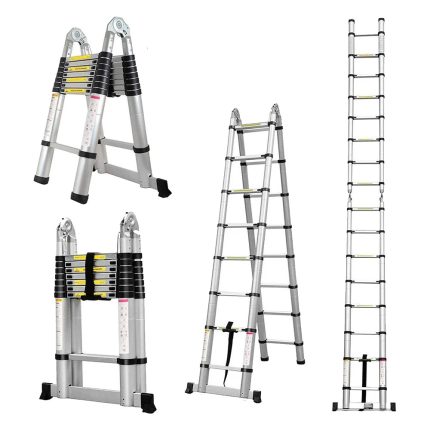 Imported Folding Aluminium Double Telescopic Ladder 1