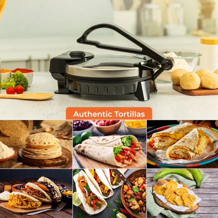 Geepas GCM6125 10 Inch Chapathi Maker | 1200W Roti Maker with Non-Stick ...